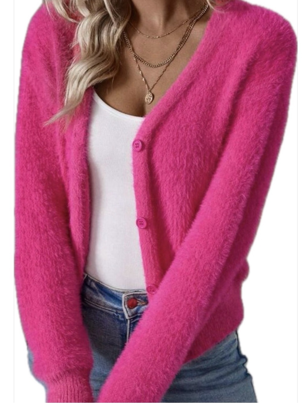 NWOT Drop-Shoulder Cardigan Sweater